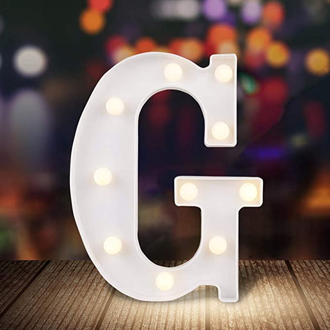 Table Top Marquee Light Up Letter G (Rental) Smart Soirée
