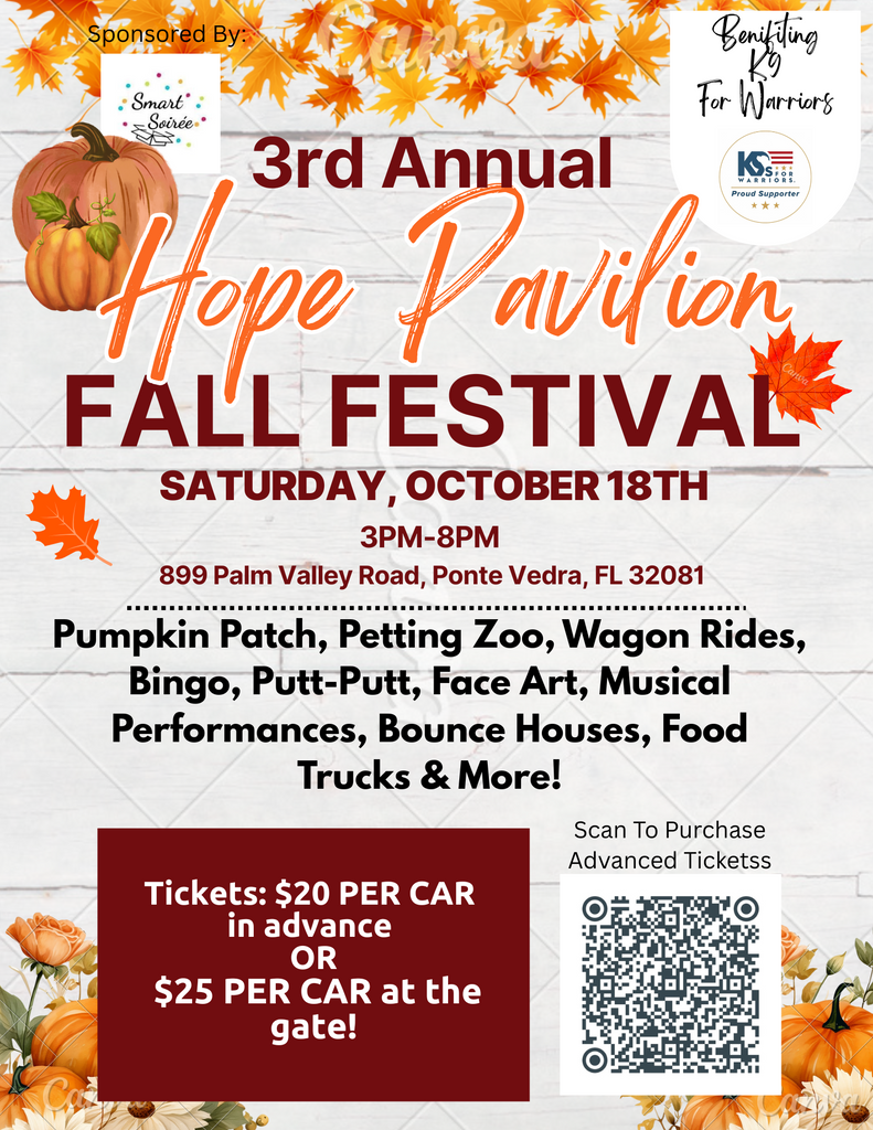 3rd Annual Hope Pavilion Fall Festival Oct. 18th!