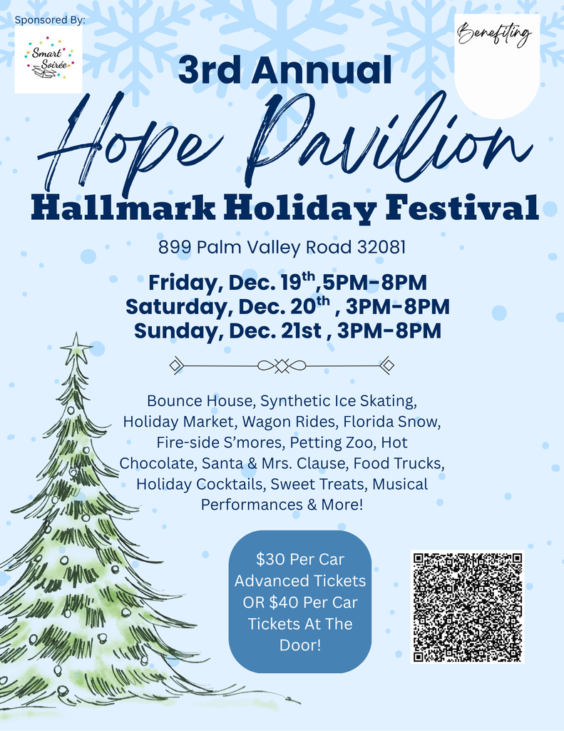 3rd Annual Hope Pavilion Hallmark Holiday Festival, Dec.19,20,21!