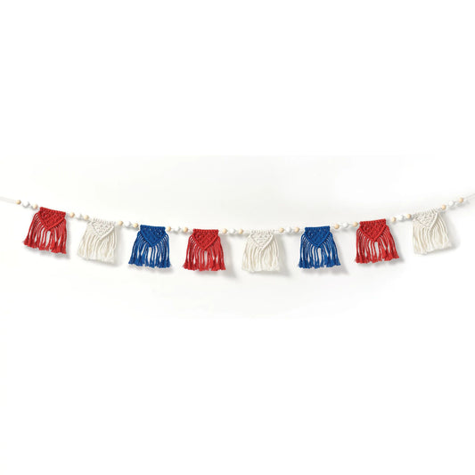 Patriotic Macrame Banner