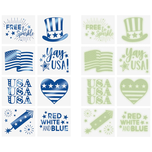 Patriotic Glow/Foil Tattoos