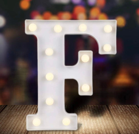 Table Top Marquee Light Up Letter - F (Rental)