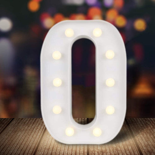 Table Top Marquee Light Up Letter - O Rental)