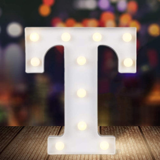 Table Top Marquee Light Up Letter - T (Rental)