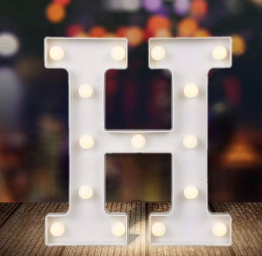 Table Top Marquee Light Up Letter - H (Rental)