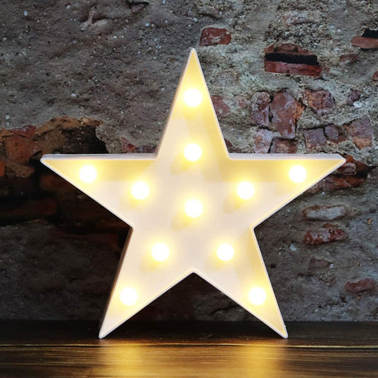 Table Top Marquee Light Up Letter - Star (Rental)