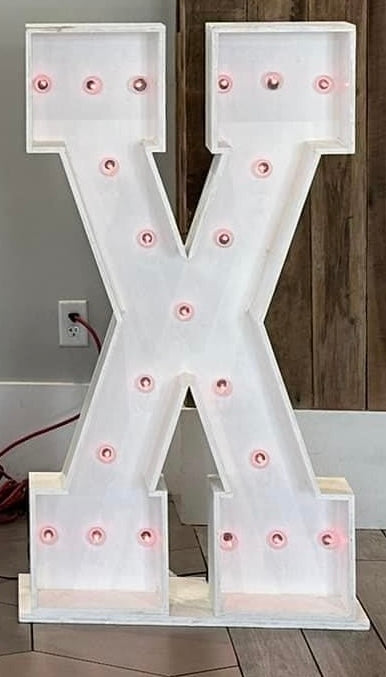 Marquee Light Up Letter - X (Rental)