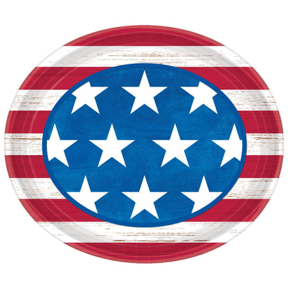Americana Oval Dinner Plates - 8 pack