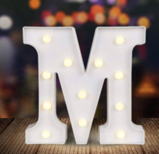 Table Top Marquee Light Up Letter - M (Rental)