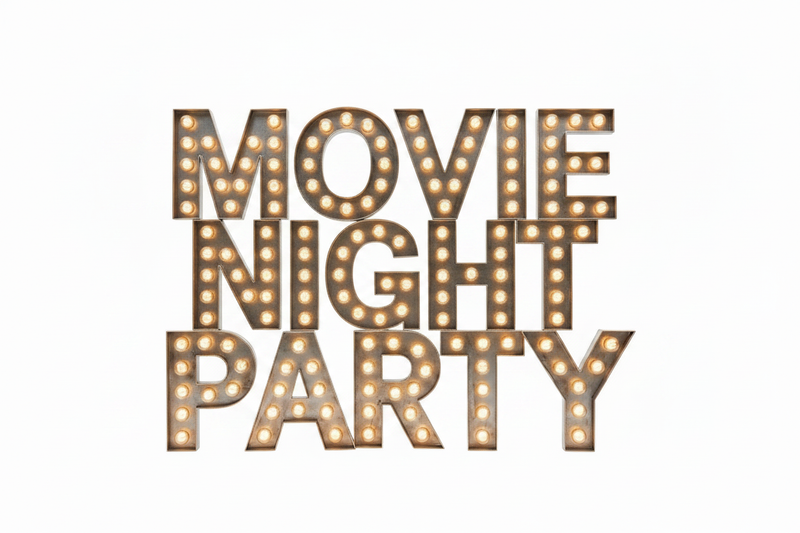 Movie Night Party Marquee Letters