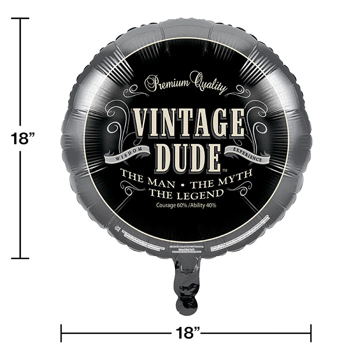 Vintage Dude -Mylar Balloon