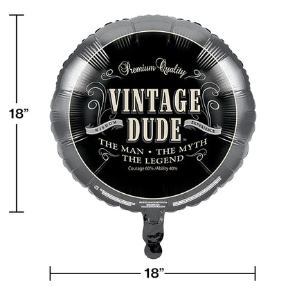 Vintage Dude -Mylar Balloon