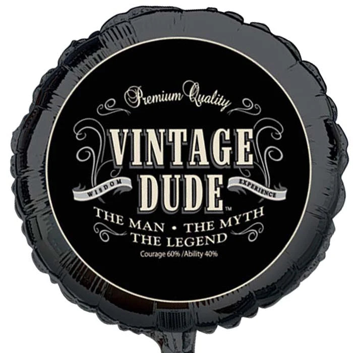 Vintage Dude -Mylar Balloon