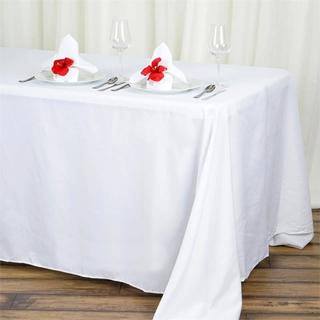 90" x 132" Tablecloth - White (Rental)