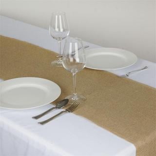 9' Table Runner - Burlap with Lace (Rental)