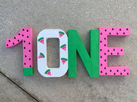 Watermelon Letters "ONE" "1" - (Rental)