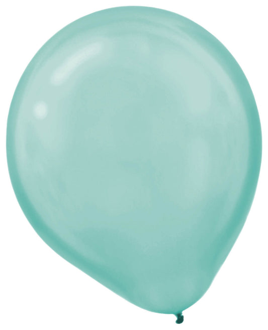 12" Robin's-egg Blue Pearl Latex Balloons