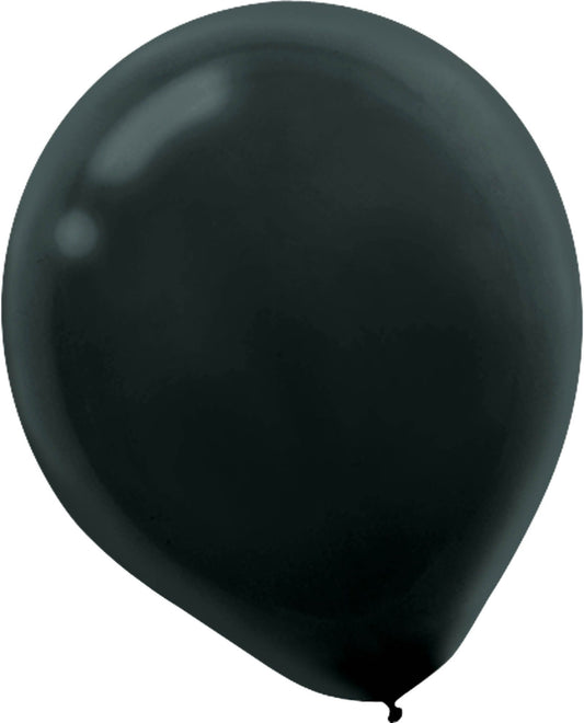 12" Black Pearl Latex Balloons (15)