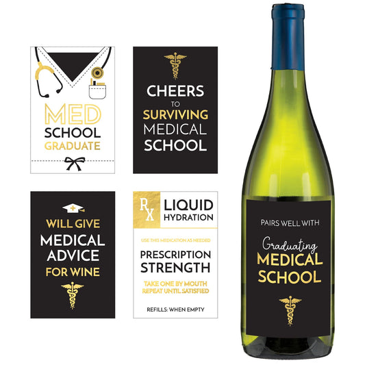 Med School Grad Bottle Labels (5)