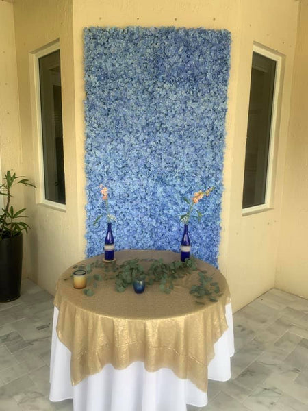 Serenity Blue Hydrangea Flower Wall Mat Panel (Rental)