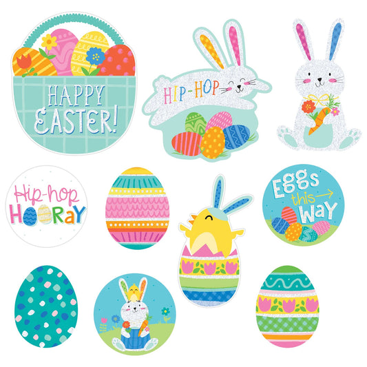 Easter Mini Glitter Cutouts (10)