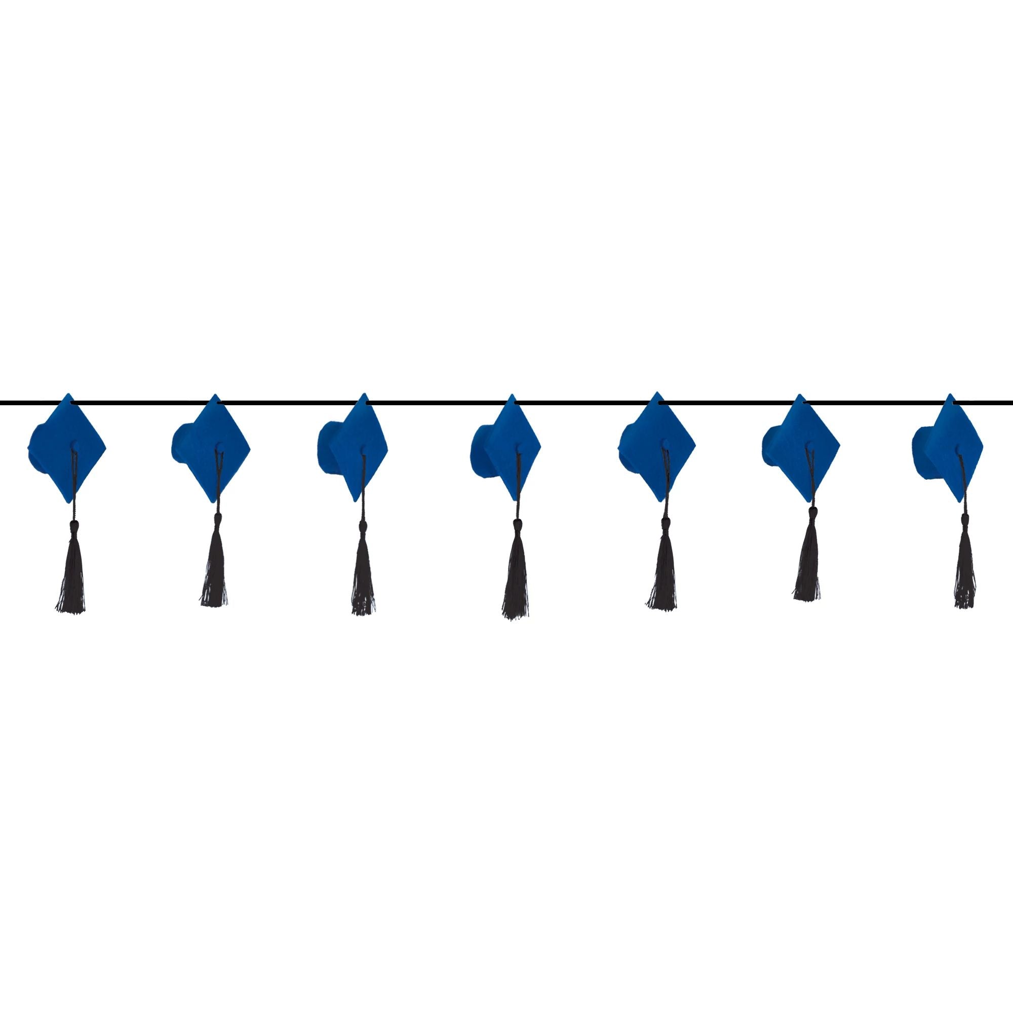 Grad Cap Dimentsino Dimensional Grad Cap Garland - Blue – Smart Soirée