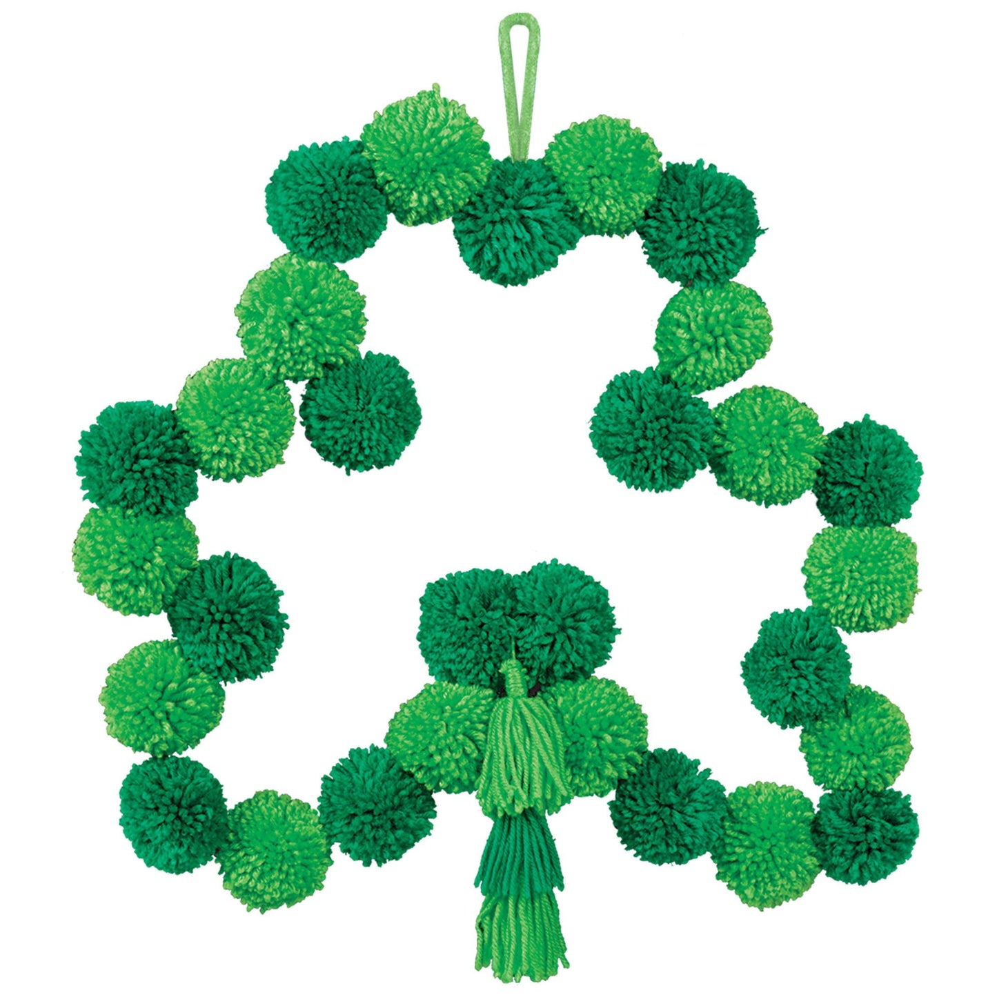 Shamrock Pom Pom Wreath