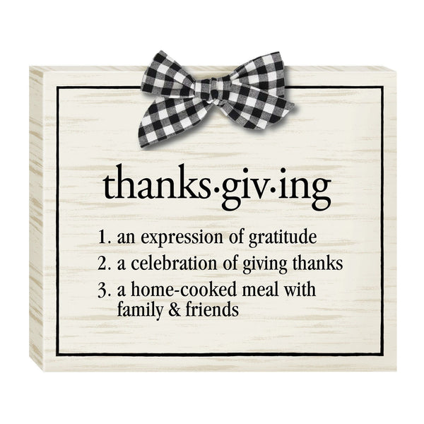 Thanksgiving Definition Standing Sign