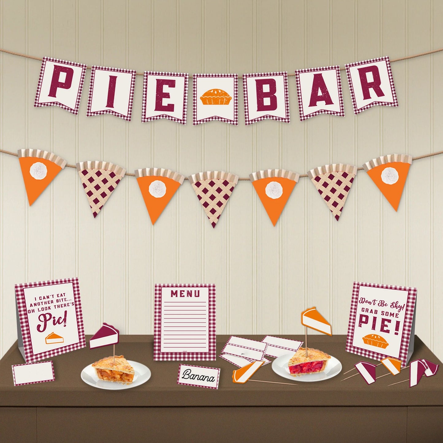 Pie Bar Buffet Decorating Kit