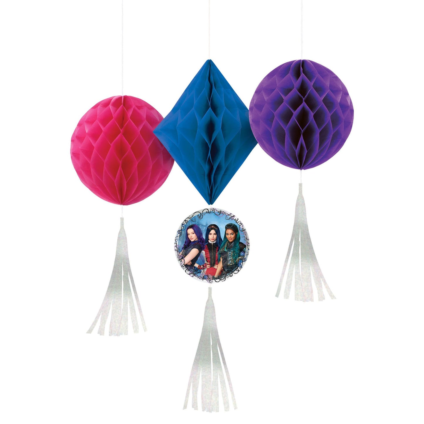 ©Disney Descendants 3 Honeycomb Decorations (3)