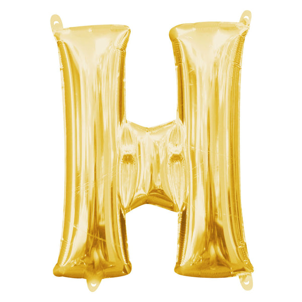 16" Gold Air Filled Balloon - H