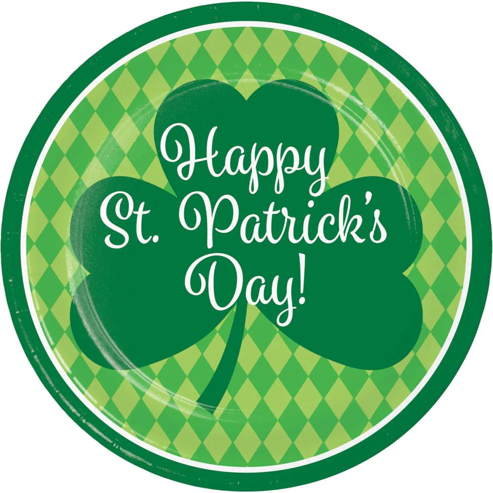 Harlequin Shamrocks Lunch Plates (8)