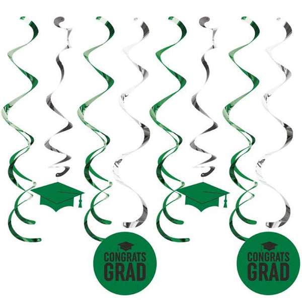 Graduation School Spirit Green Dizzy Danglers (8)