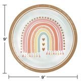 Boho Rainbow Lunch Plates (8)