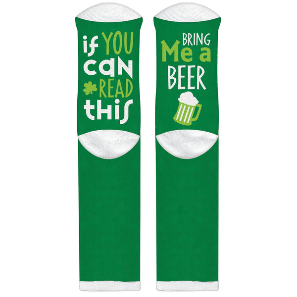 St. Patrick's Day Bring Me A Beer Socks