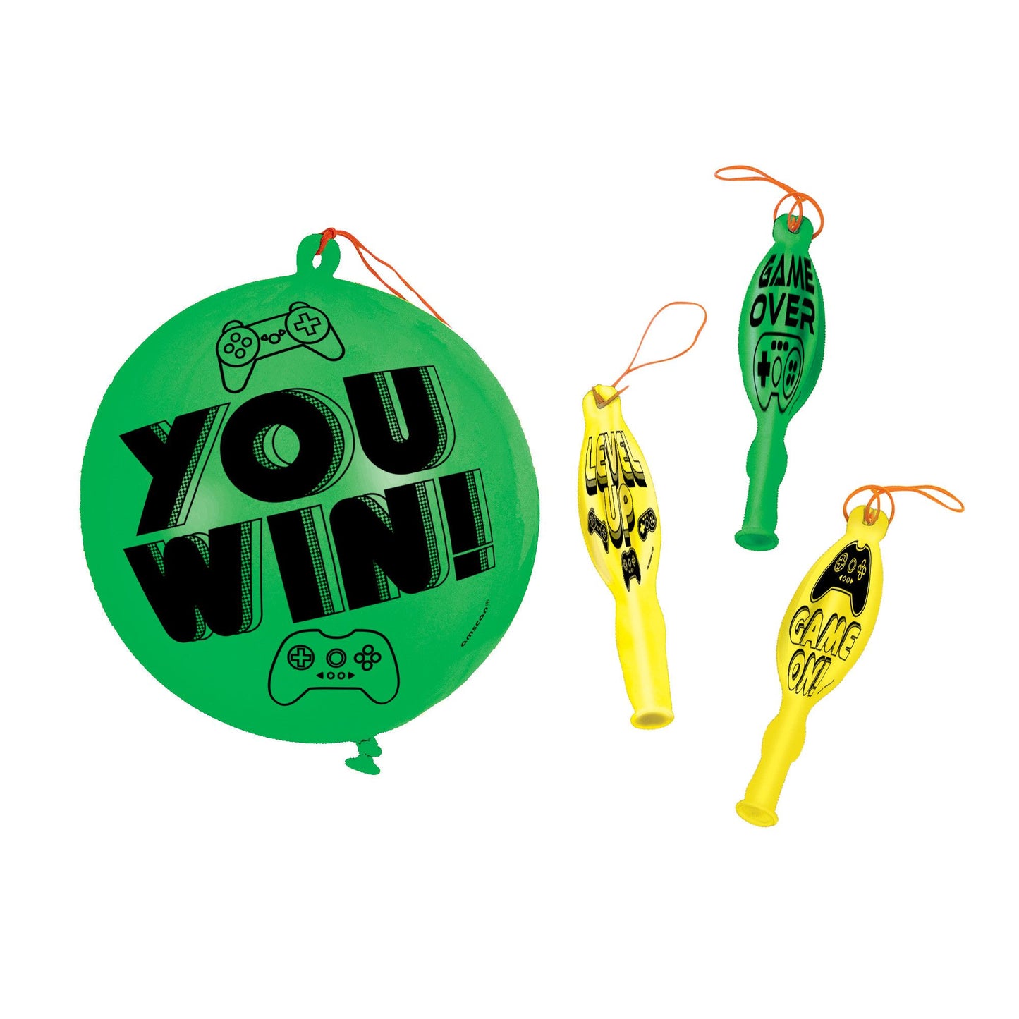 Level Up Packaged Punch Balloons - 4 pack