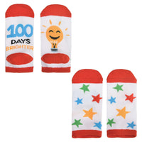 100th Day of School No Show Socks