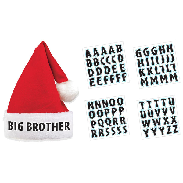 Plush Santa Hat with Stickers