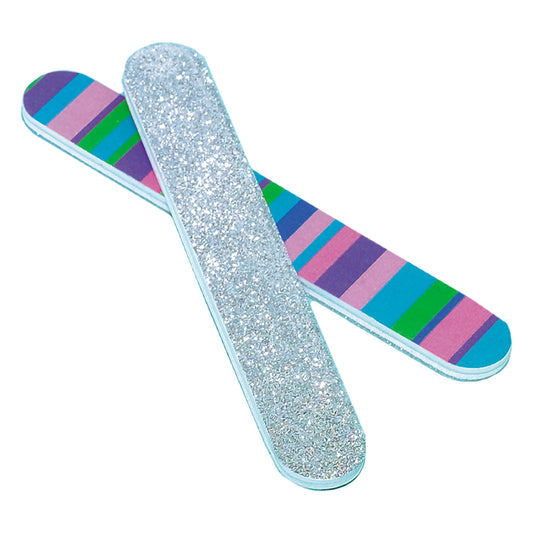 Rainbow Stripe Emery Board Value Pack Favors (12)