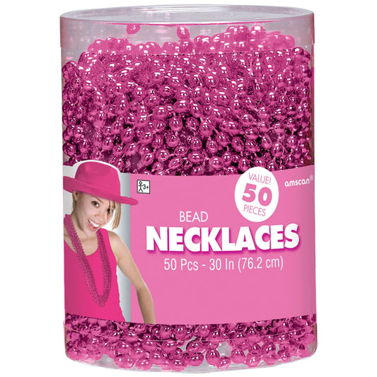 Pink Bead Necklaces (50)