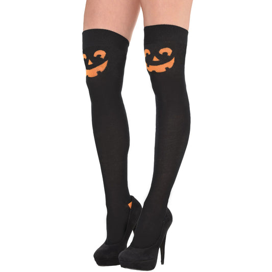 Pumpkin Over The Knee Socks - Adult