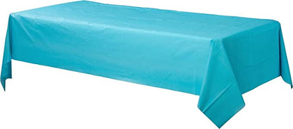 Thick - Caribbean Blue Plastic Table Cover