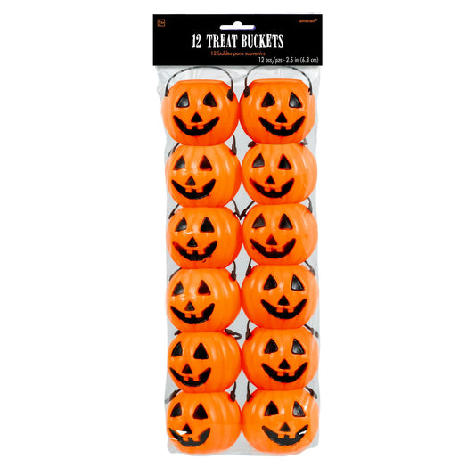 Pumpkin Plastic Treat Pails (12)