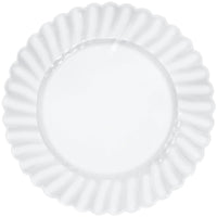 Clear Premium Plastic Scallop Cake Plates (12)