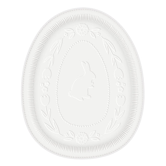 Egg-Shaped Melamine Platter