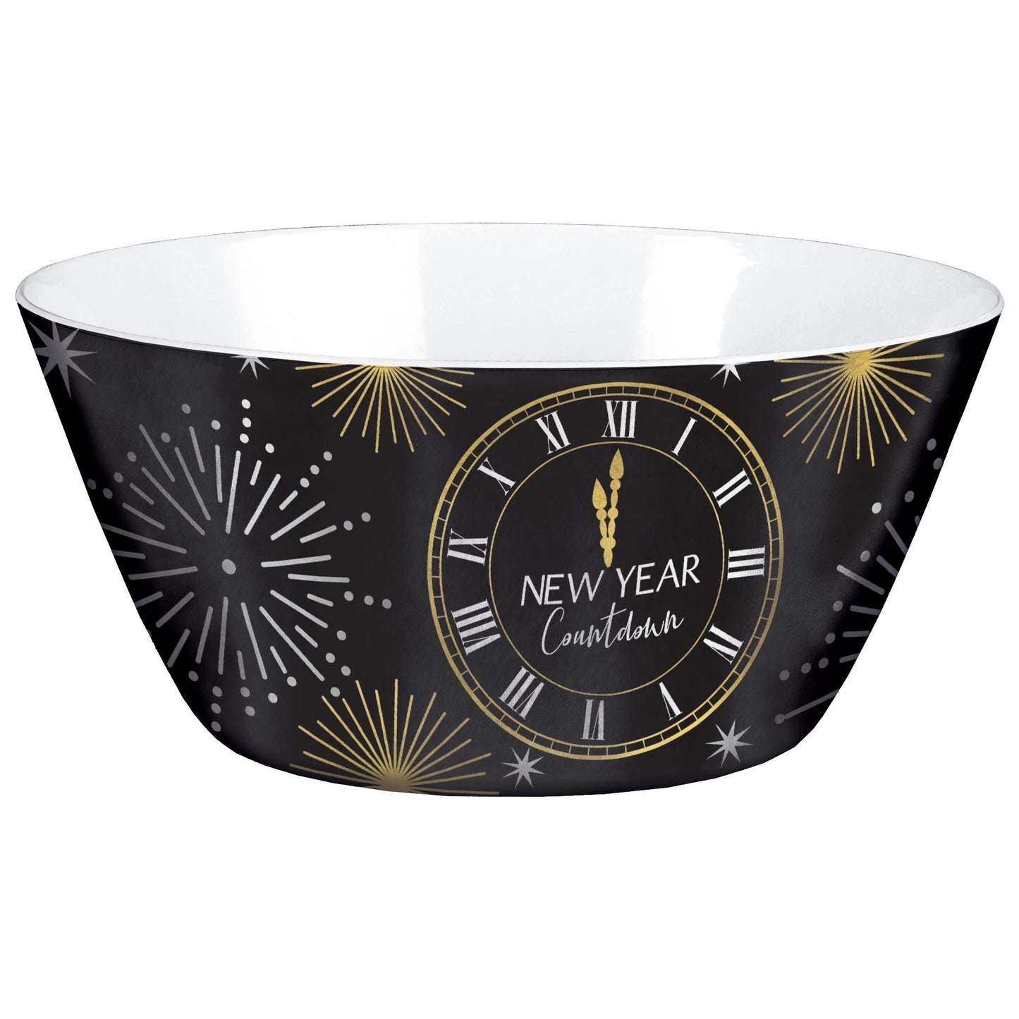 New Years Large Melamine Serving Bowl