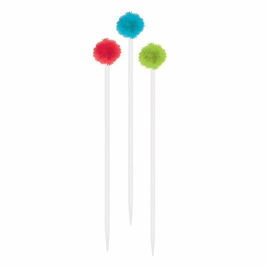 Pom Pom Drink Stirrers (12)