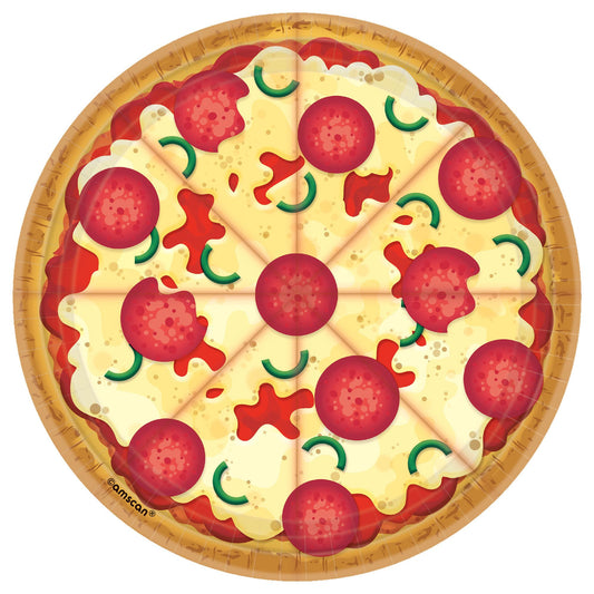 Pizza Party Cake Plates (8)