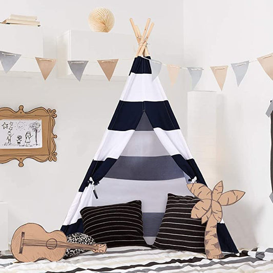 5ft Teepee Tent Sleepover Bundle (Stripe) - Rental