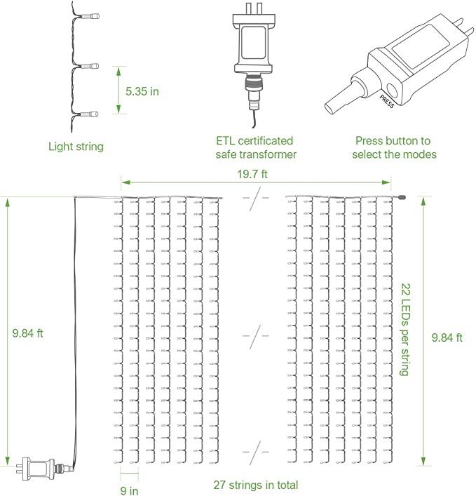 LED Curtain Lights - Rental